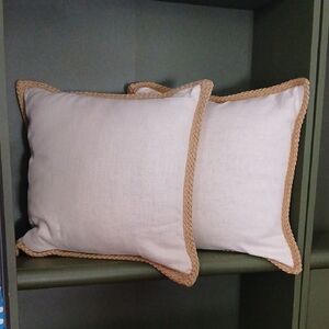 20x20 POTTERY BARN Linen Pillow Slip Covers.